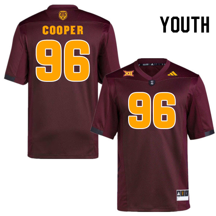 Men #96 Anthonie Cooper Arizona State Sun Devils College Football Jerseys Stitched-Maroon